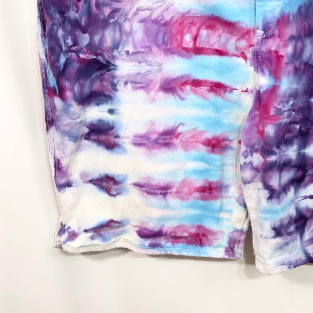 Gloria Vanderbilt Plus Size 24W Shorts Handmade Tie Dye Denim Purple Pink 928 - Picture 5 of 12